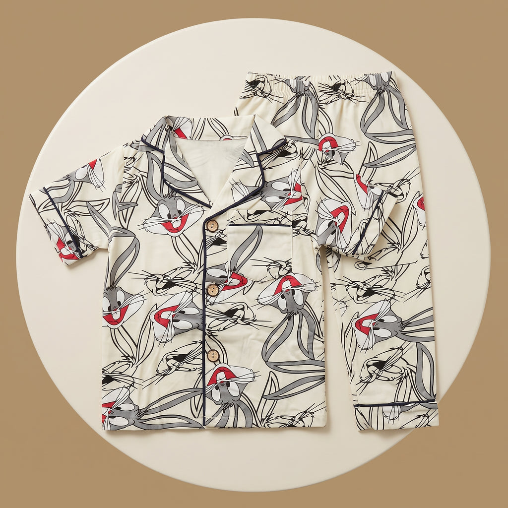 Bunny Cream Kids H/S Pajamas
