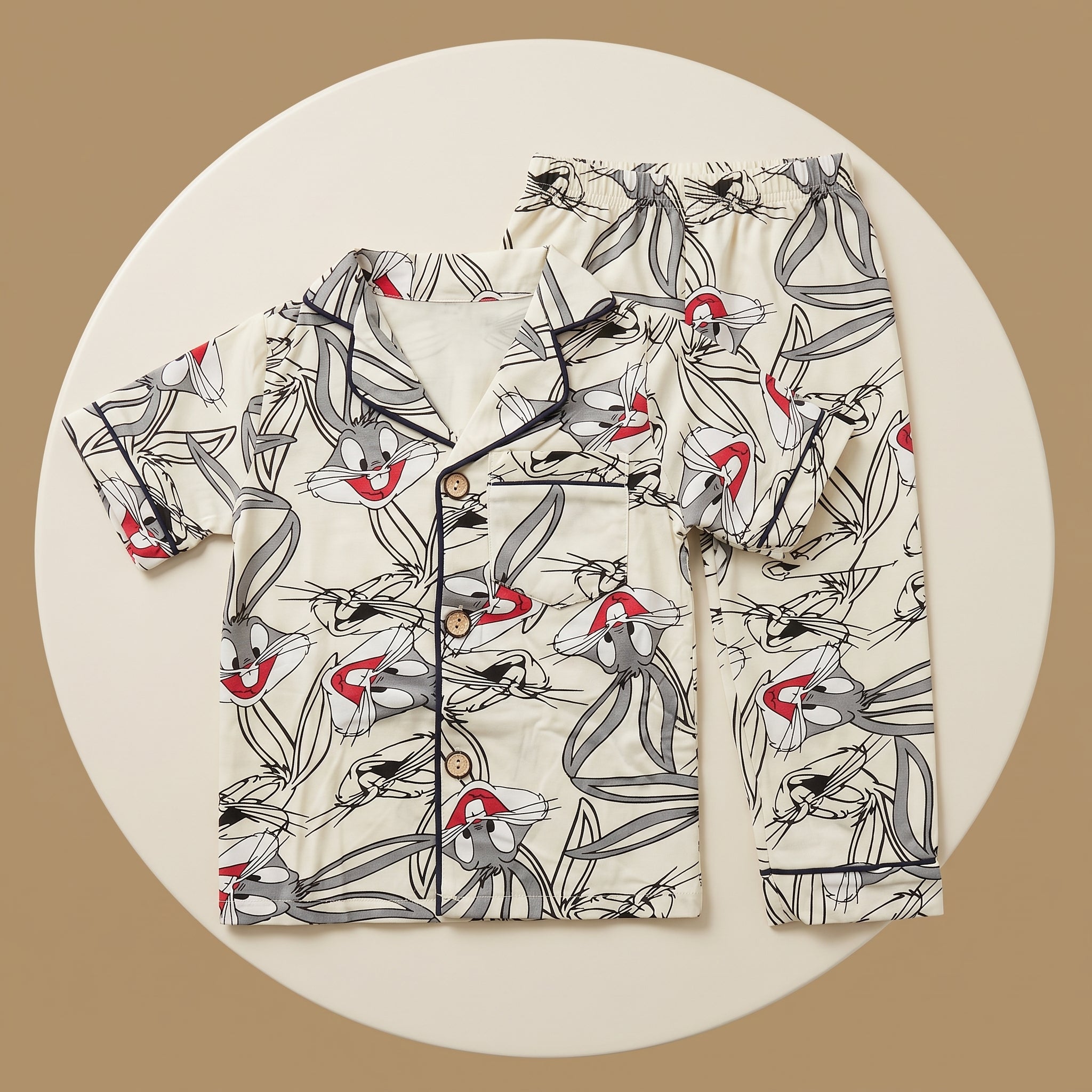 Bunny Cream Kids H/S Pajamas