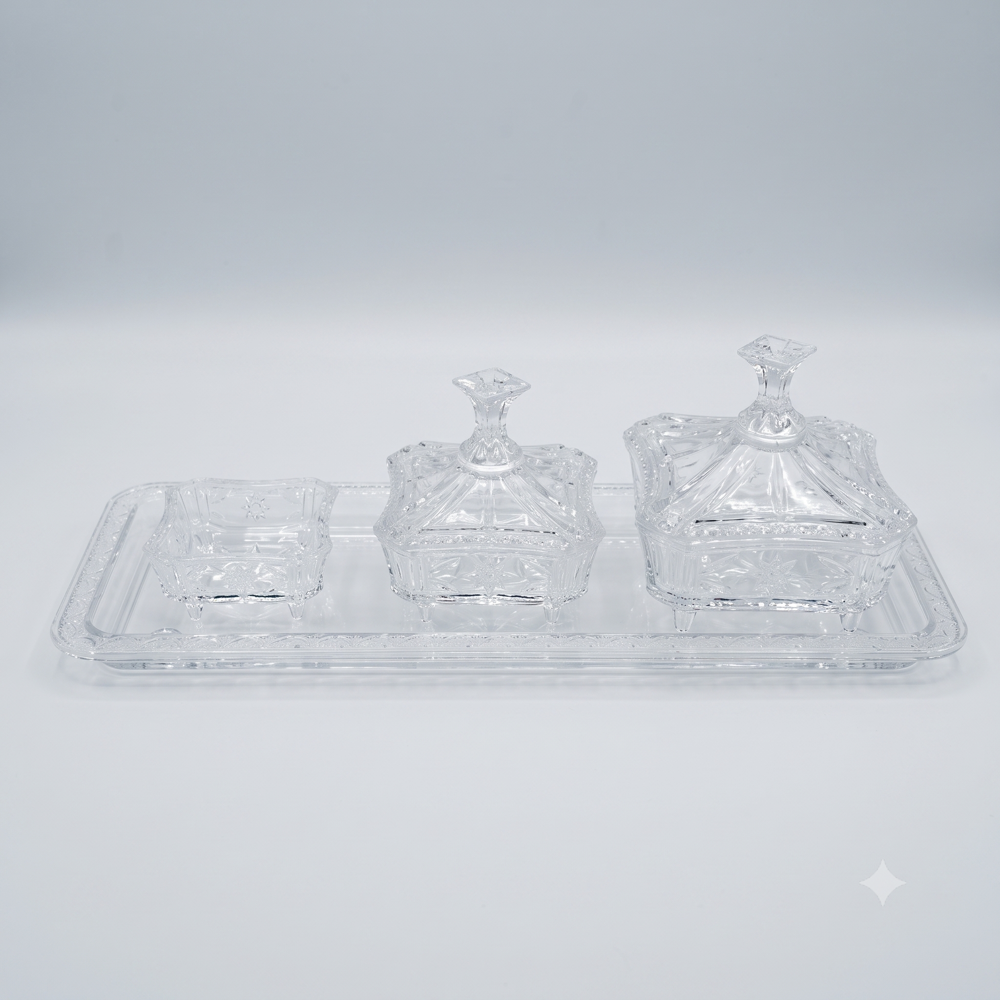 Acrylic tray with golden dates 27