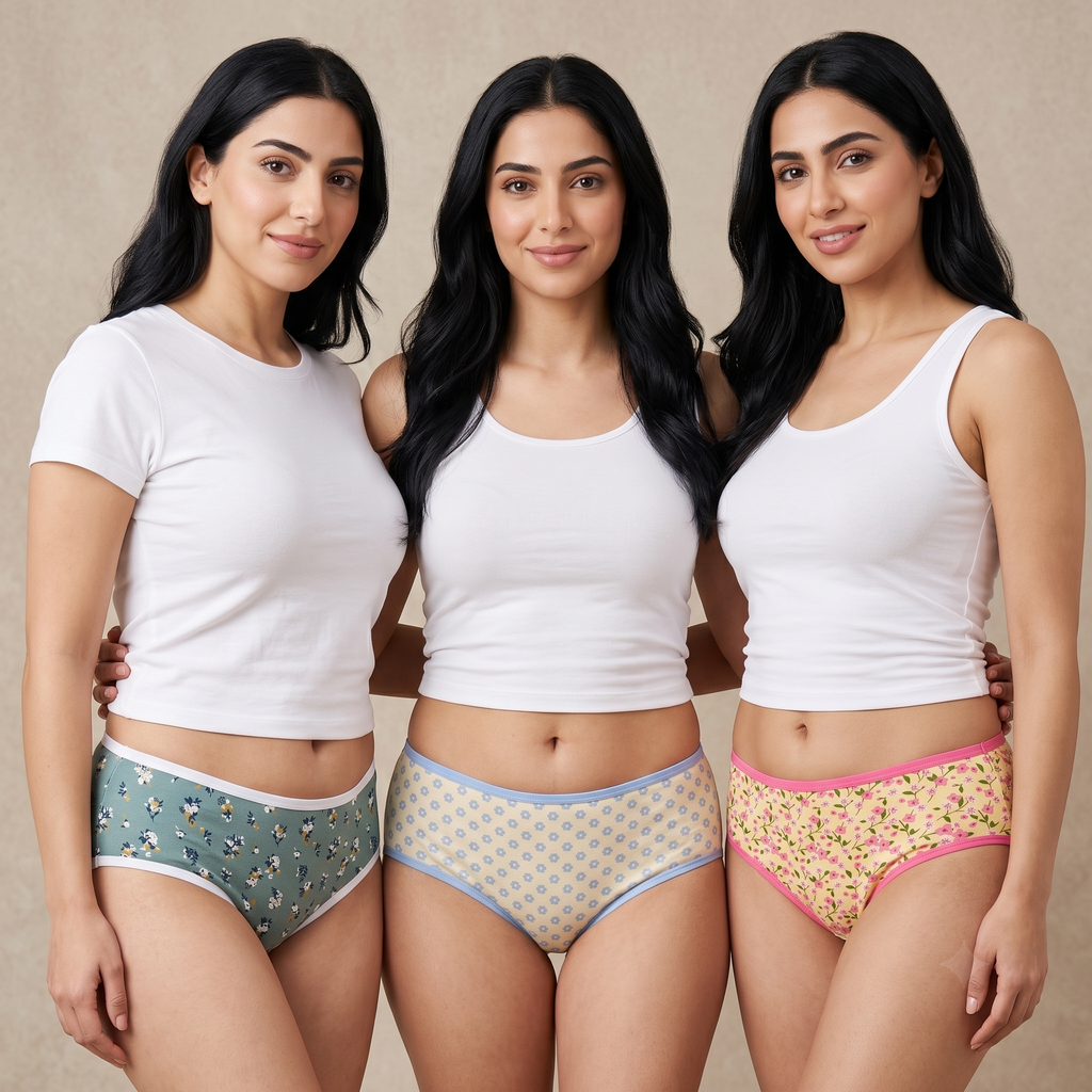 Womens Underwear 3Pcs Set Jumbo 1011-3