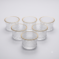 6-Piece Bowl Set with Gold Rim