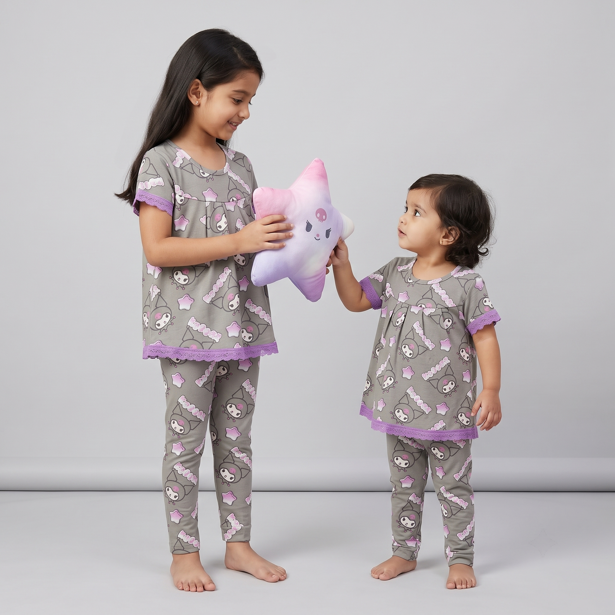 Kuromi Stars Girls H/S Pajamas