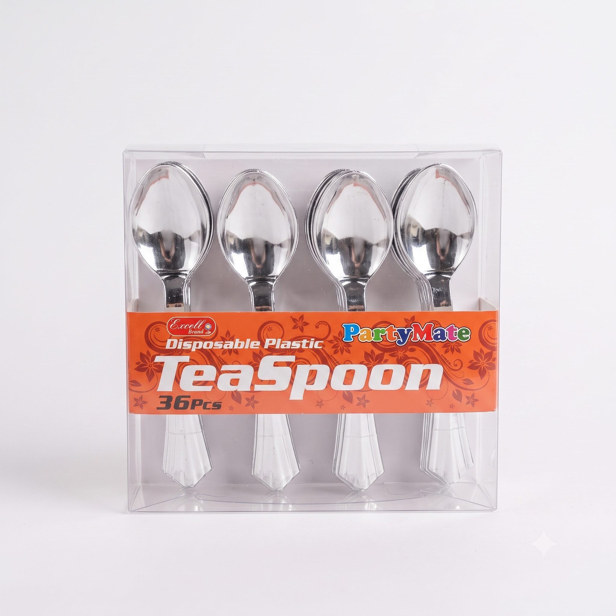 Silver Plastic Teaspoons 36 XL DXL2430