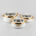 Food container set, 3 pieces, glass lid