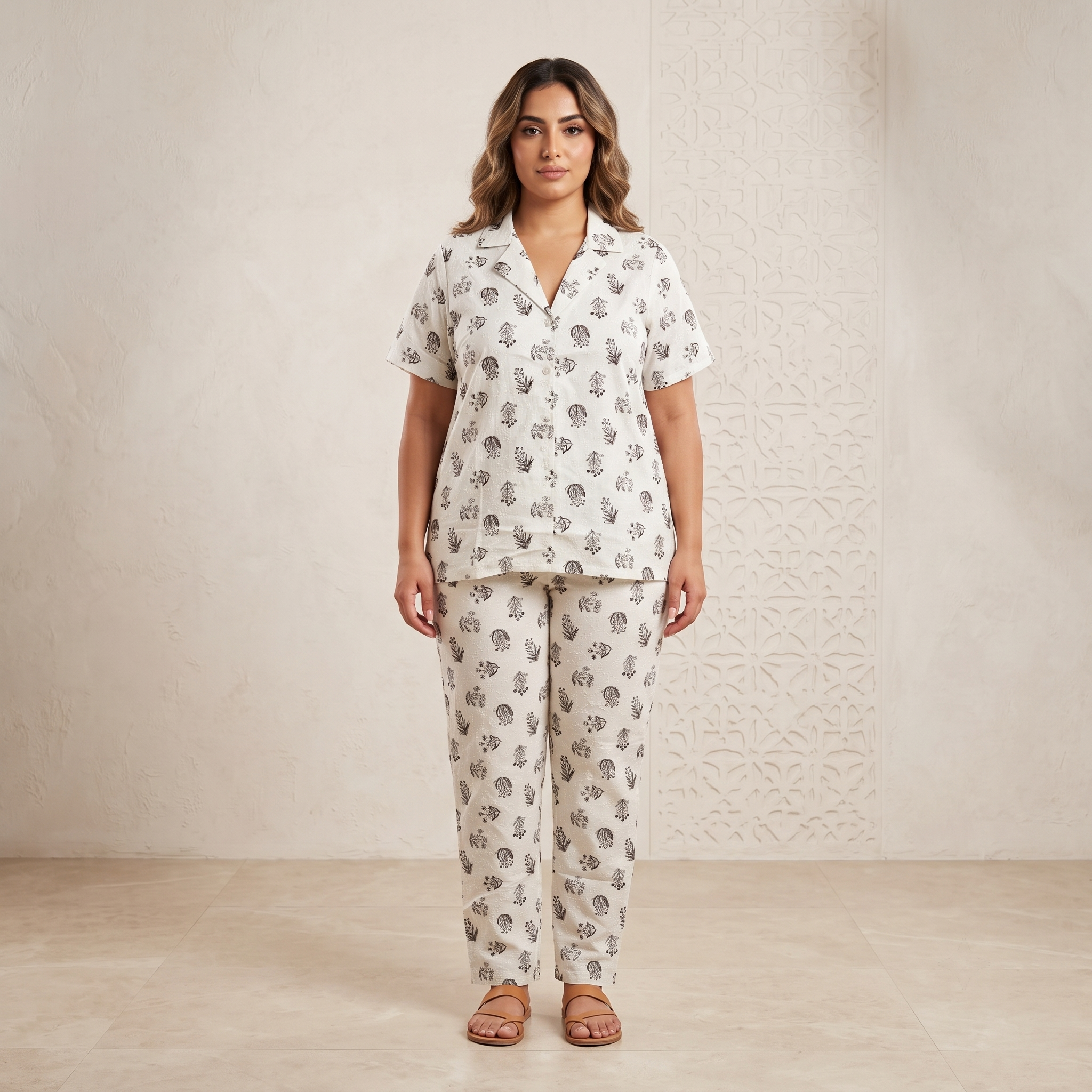 Womens Pajamas 2Pcs 9272 (D)