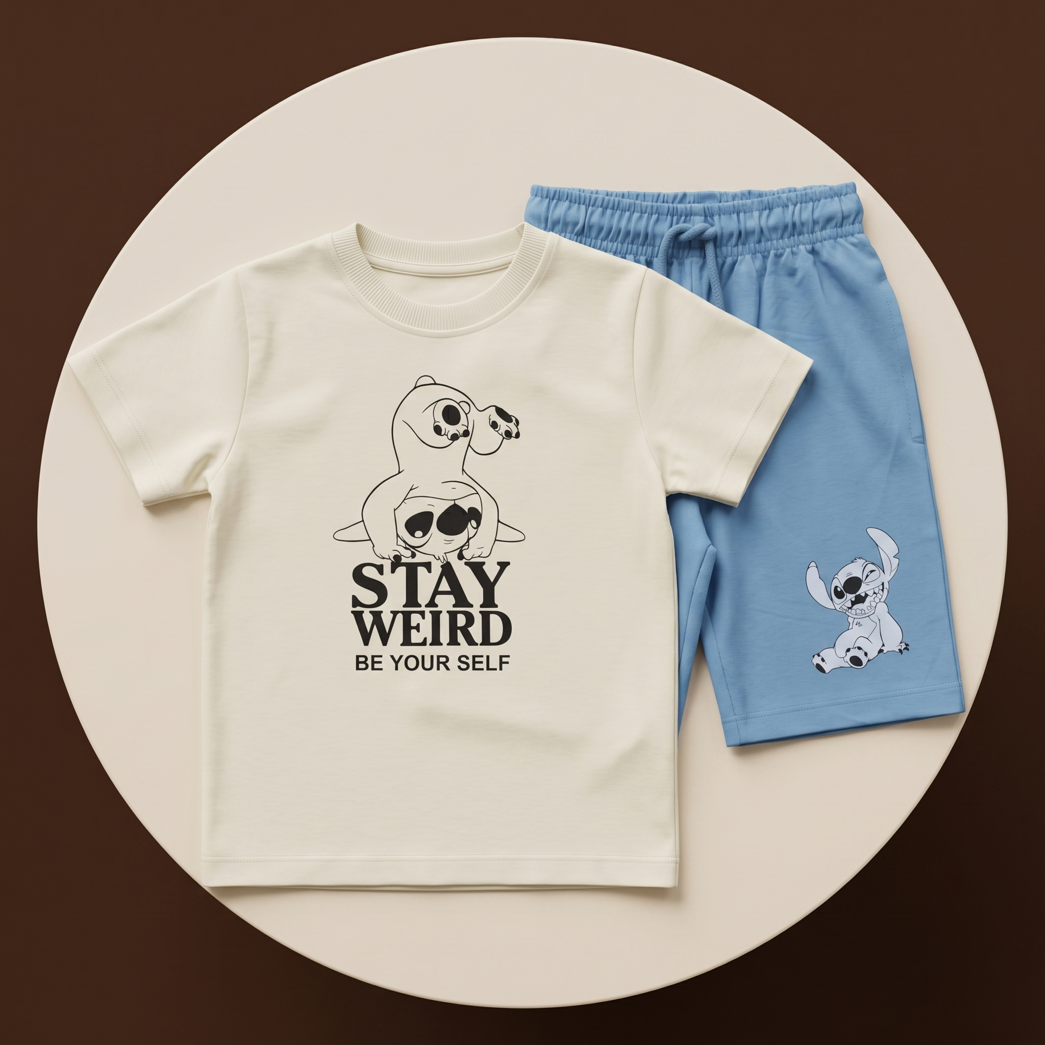 Stitch Stay Weird Boys H/S shorts