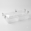 Rectangular two-section trays - 2 crystal