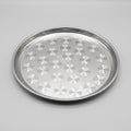 Round stainless steel tray, size 40