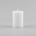 White short ribbed scented candle 7CM - HM-582