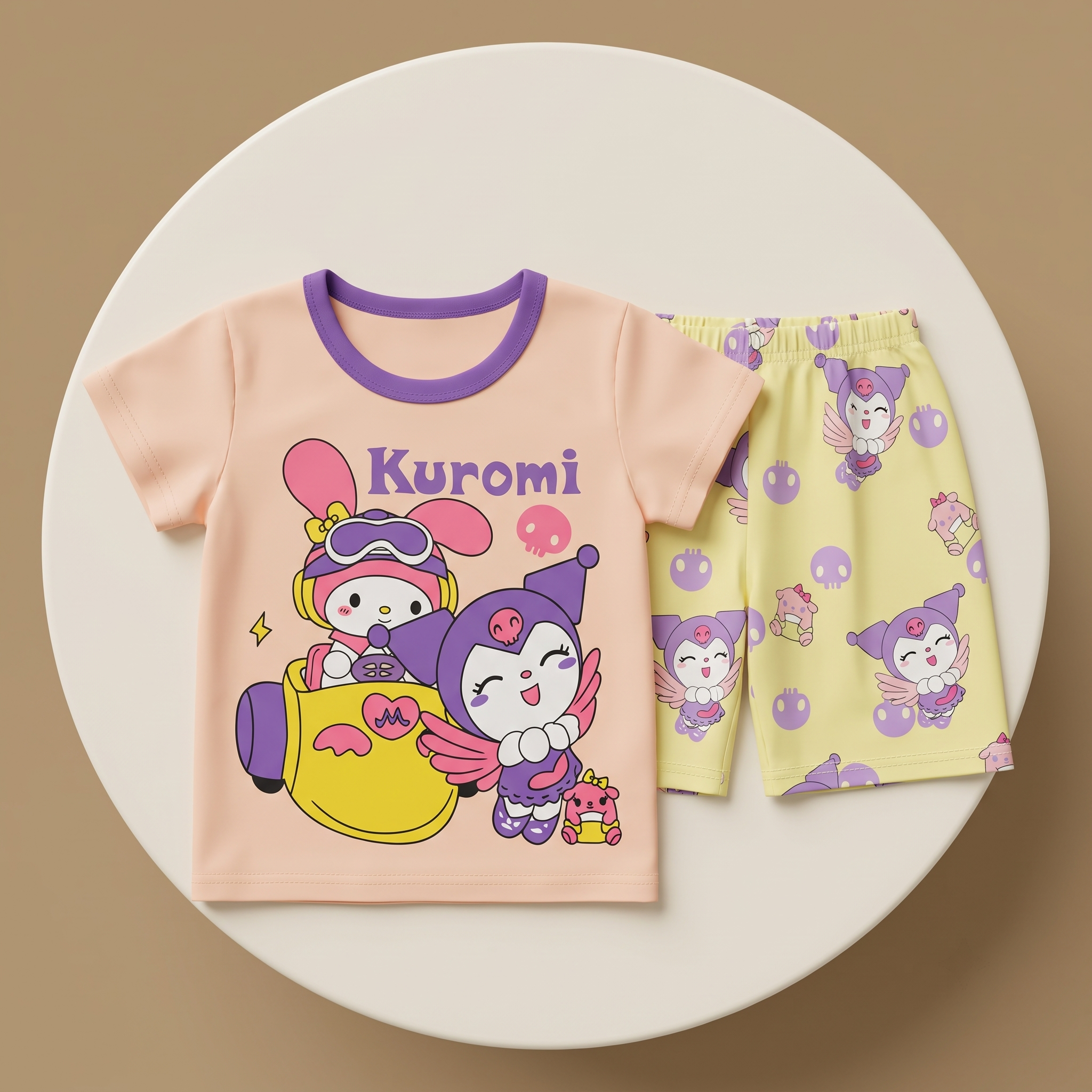 Flying Kuromi H/S Short Set