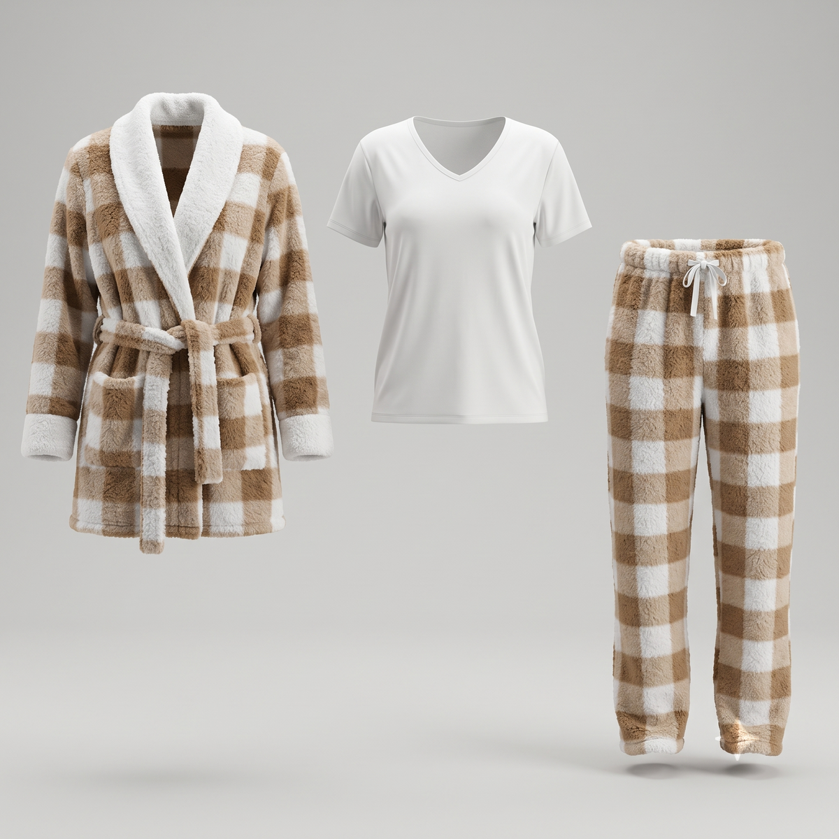 Womens Pyjama 3 Pcs 9130