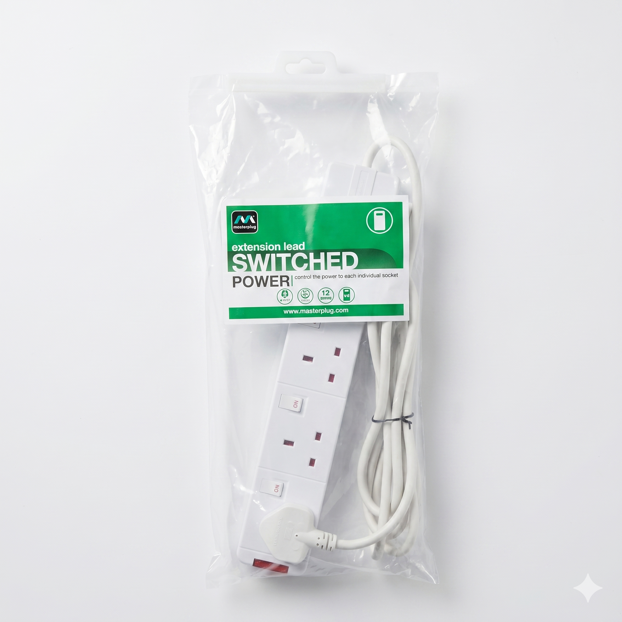 4WAY EXTN WITH INDI SWITCH 3 M SWG43-04