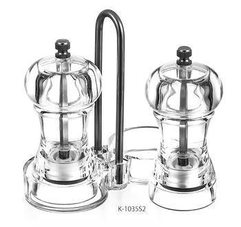 wa276طقم بهارات اكريلك 2قطع مع حامل