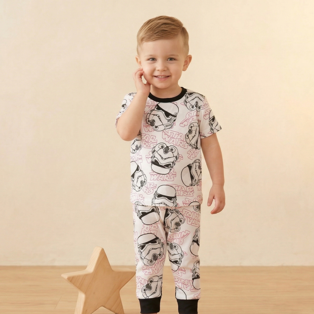 Star Wars White Kids H/S Pajamas