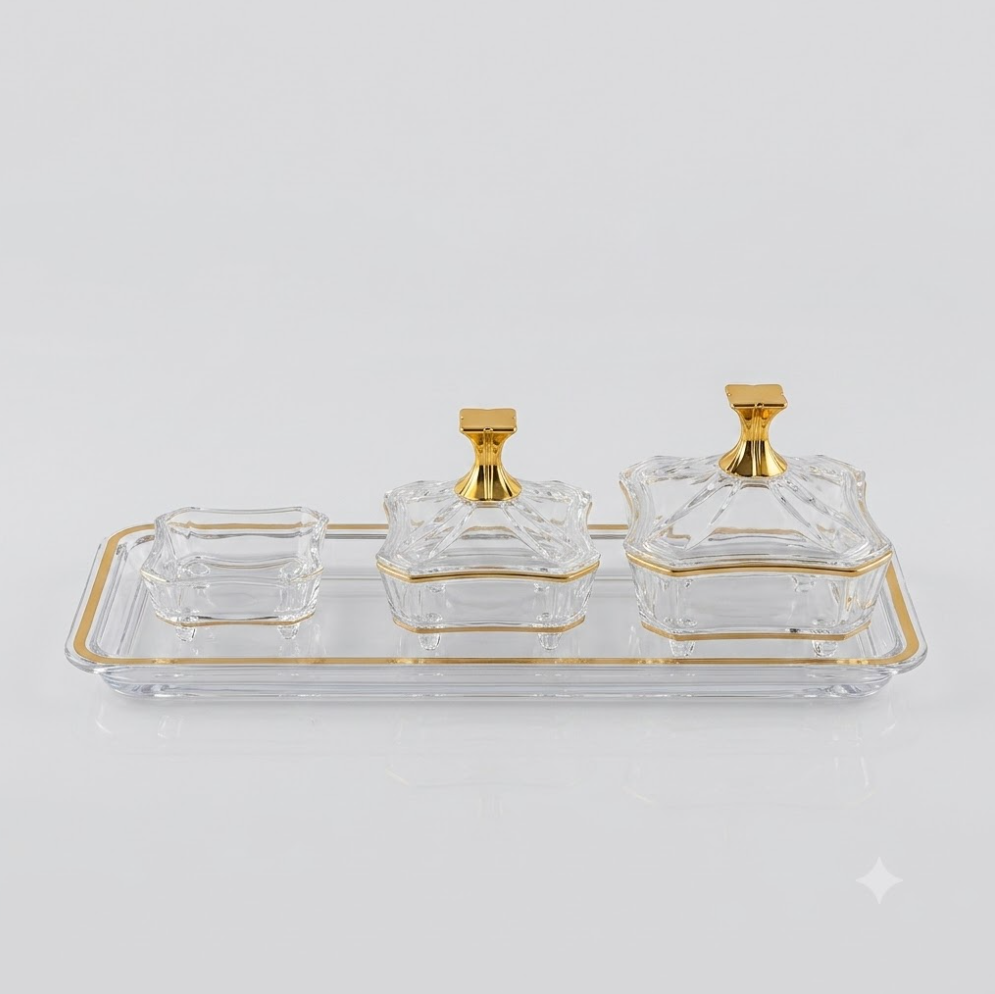 Acrylic tray with golden date 65