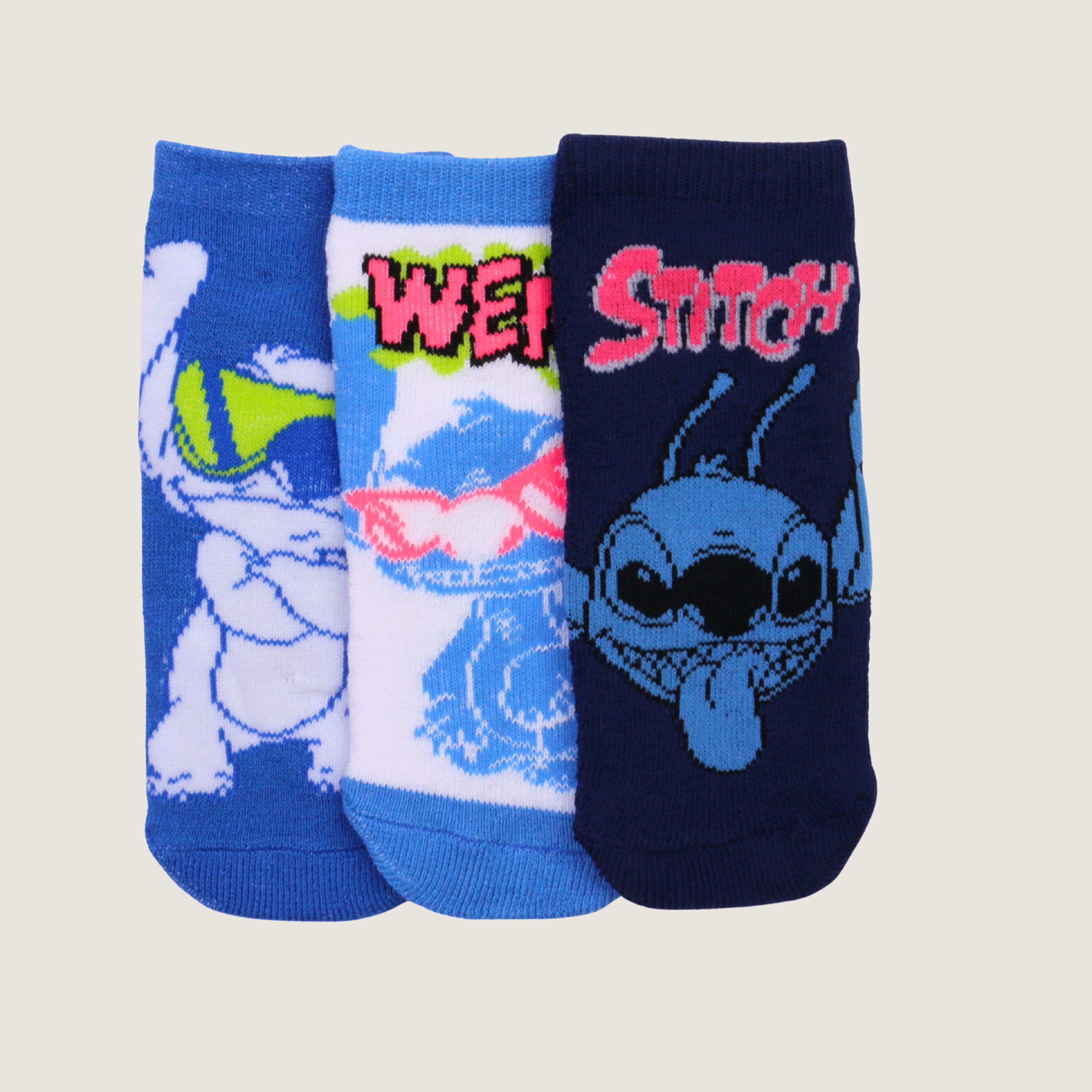 جوارب Stitch Blue Disney عبوة من 3 قطع