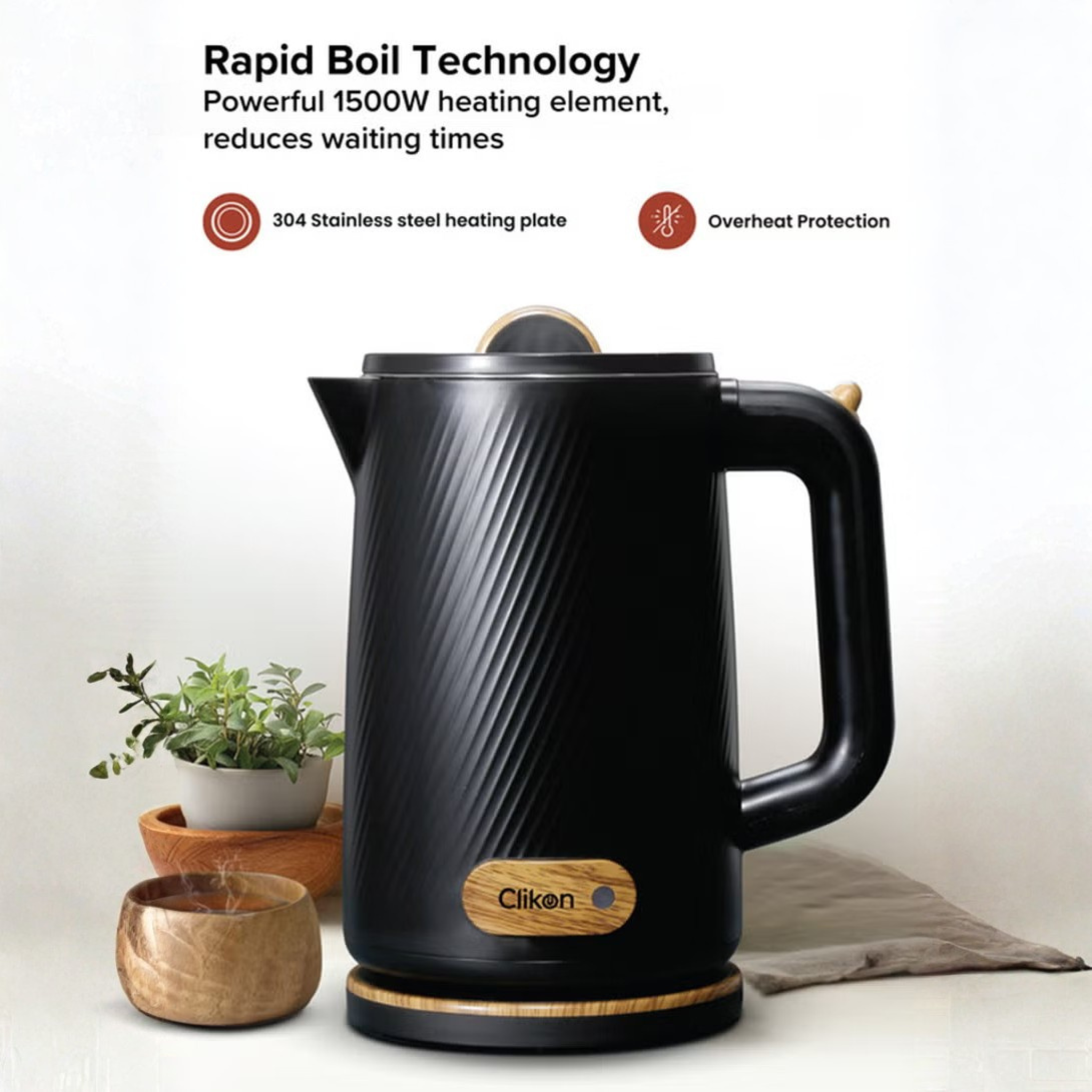 CK5156 SEAMLESS ELECTRIC KETTLE 1.8L