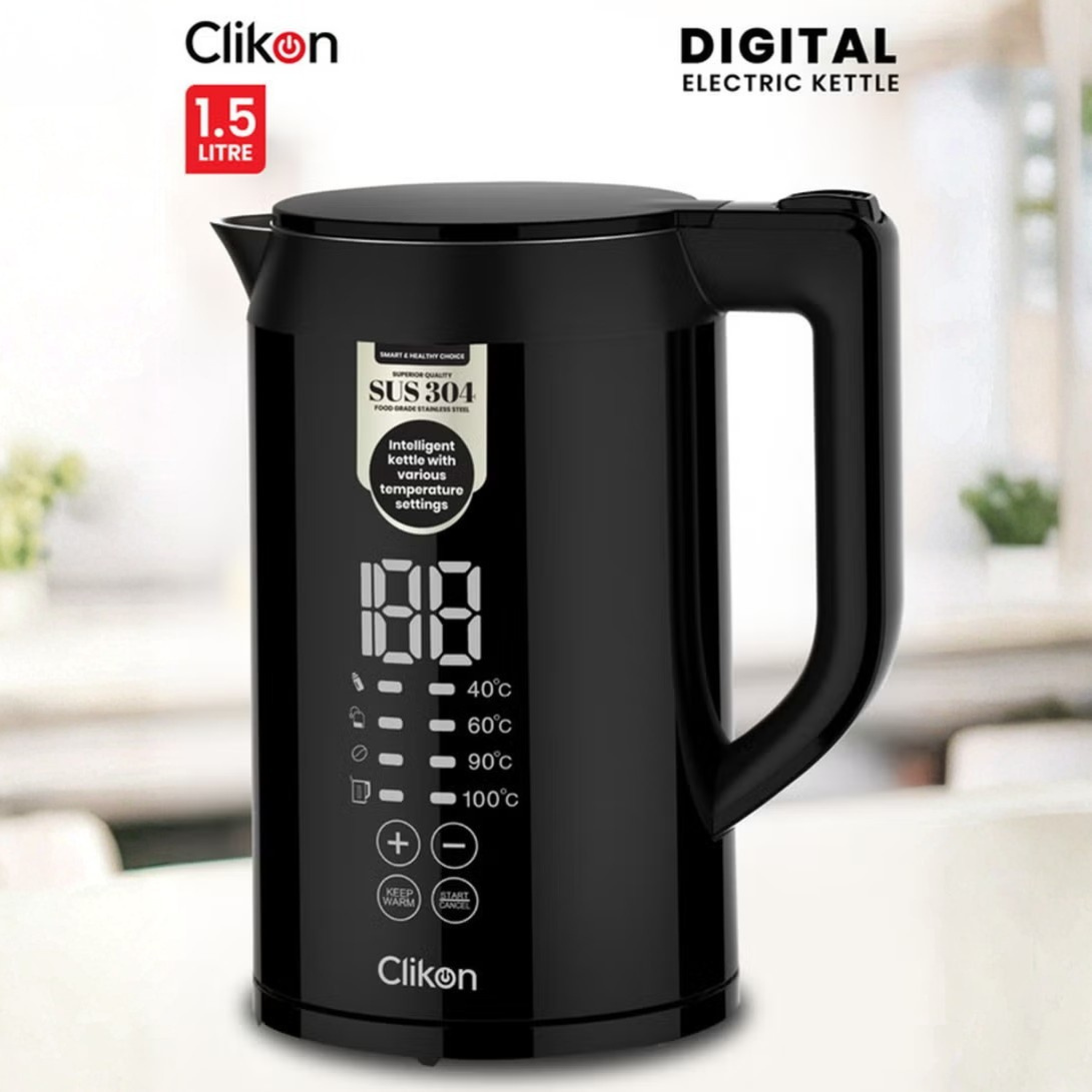 CK5148 PREMIUM KETTLE WITH DISPLAY 1.5L