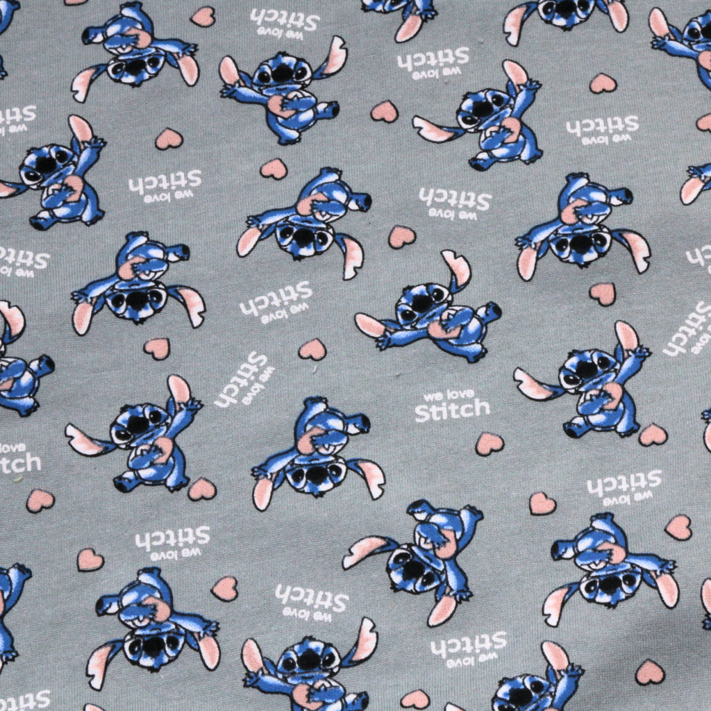 بيجاما We Love Stitch رمادية بأكمام طويلة (بنات)
