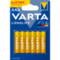 Varta Longlife Power AAA 6 Pack