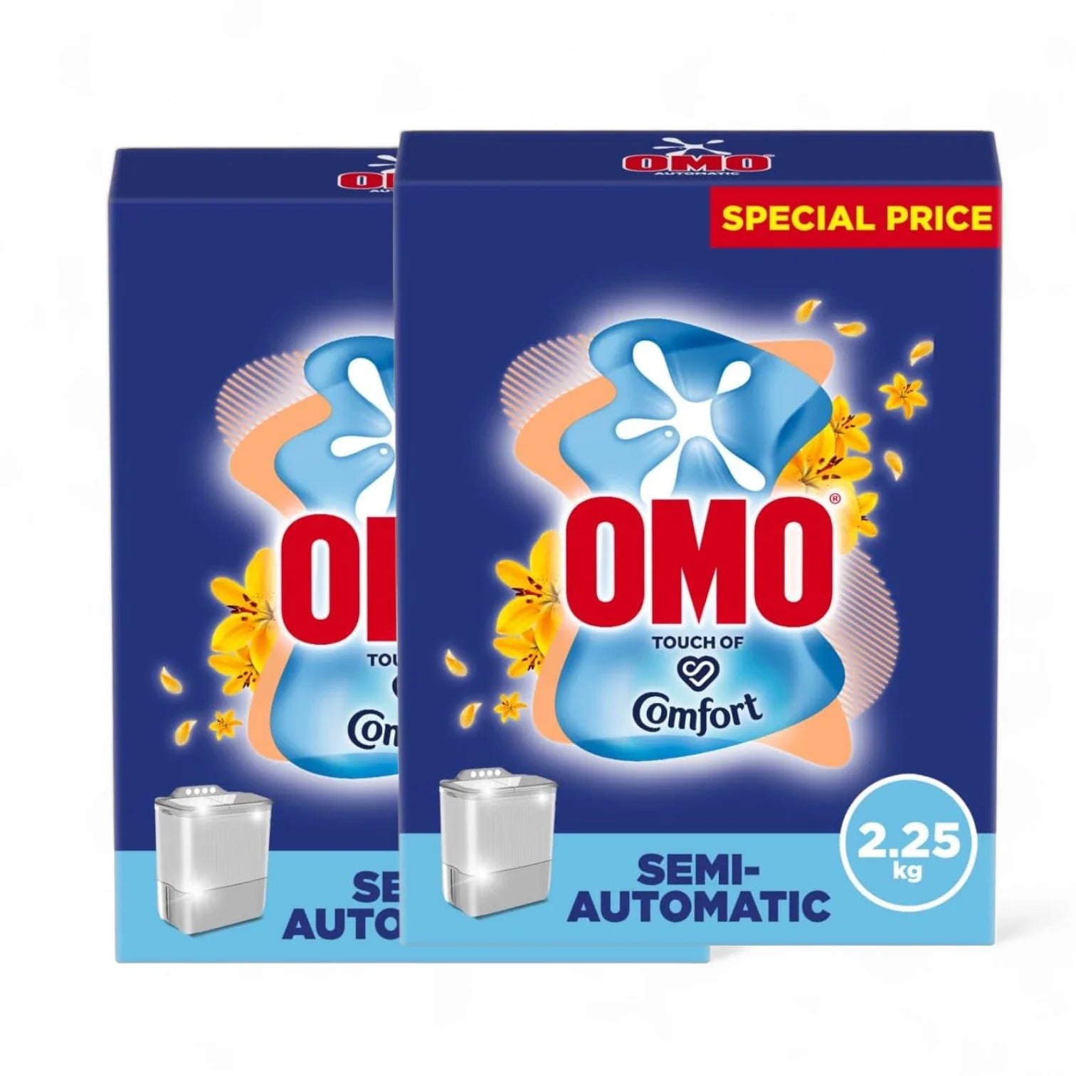 Omo for regular washing machines 2.25kg, 2 pieces