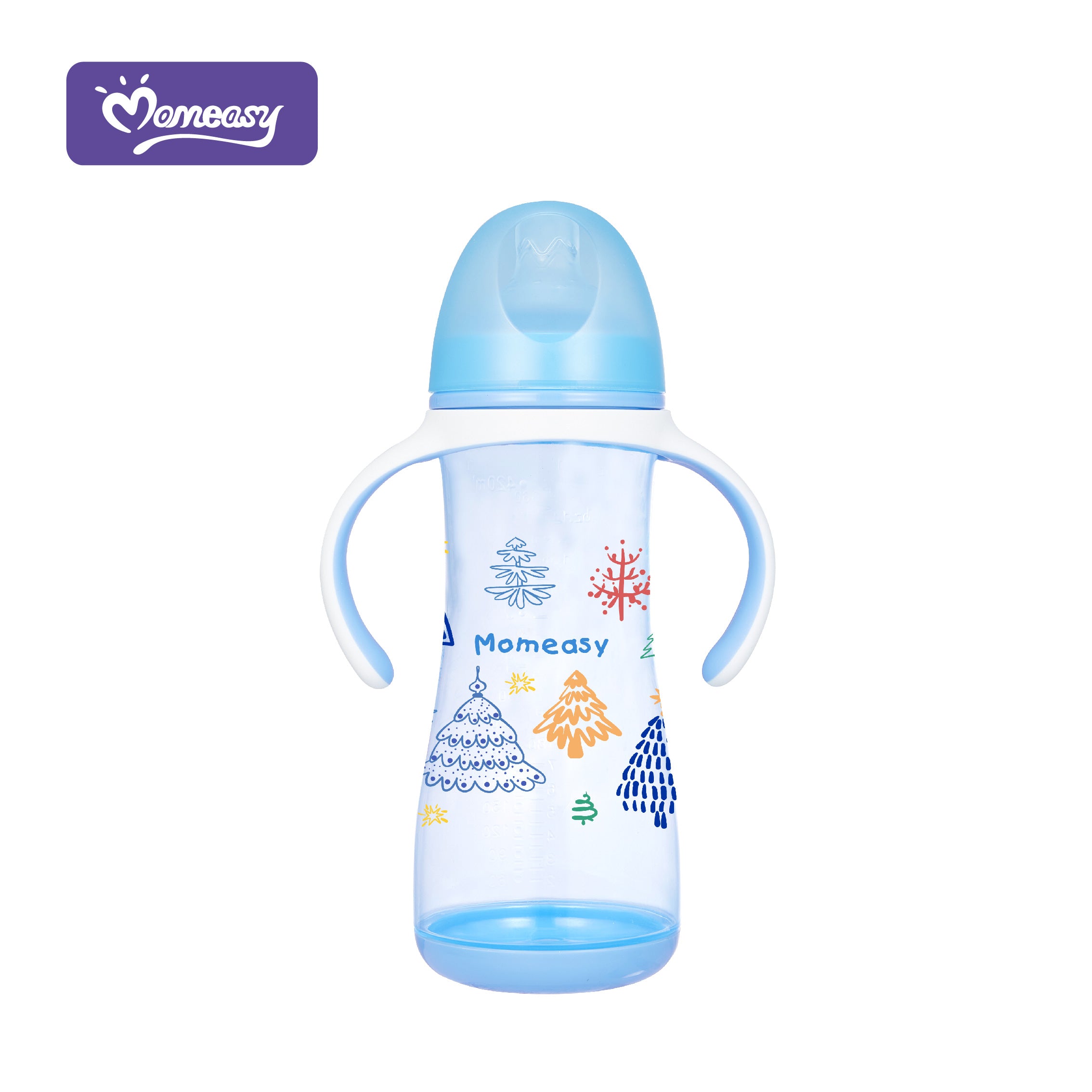 Momeasy زجاجة إرضاع زجاجية واسعة العنق - 360 مل