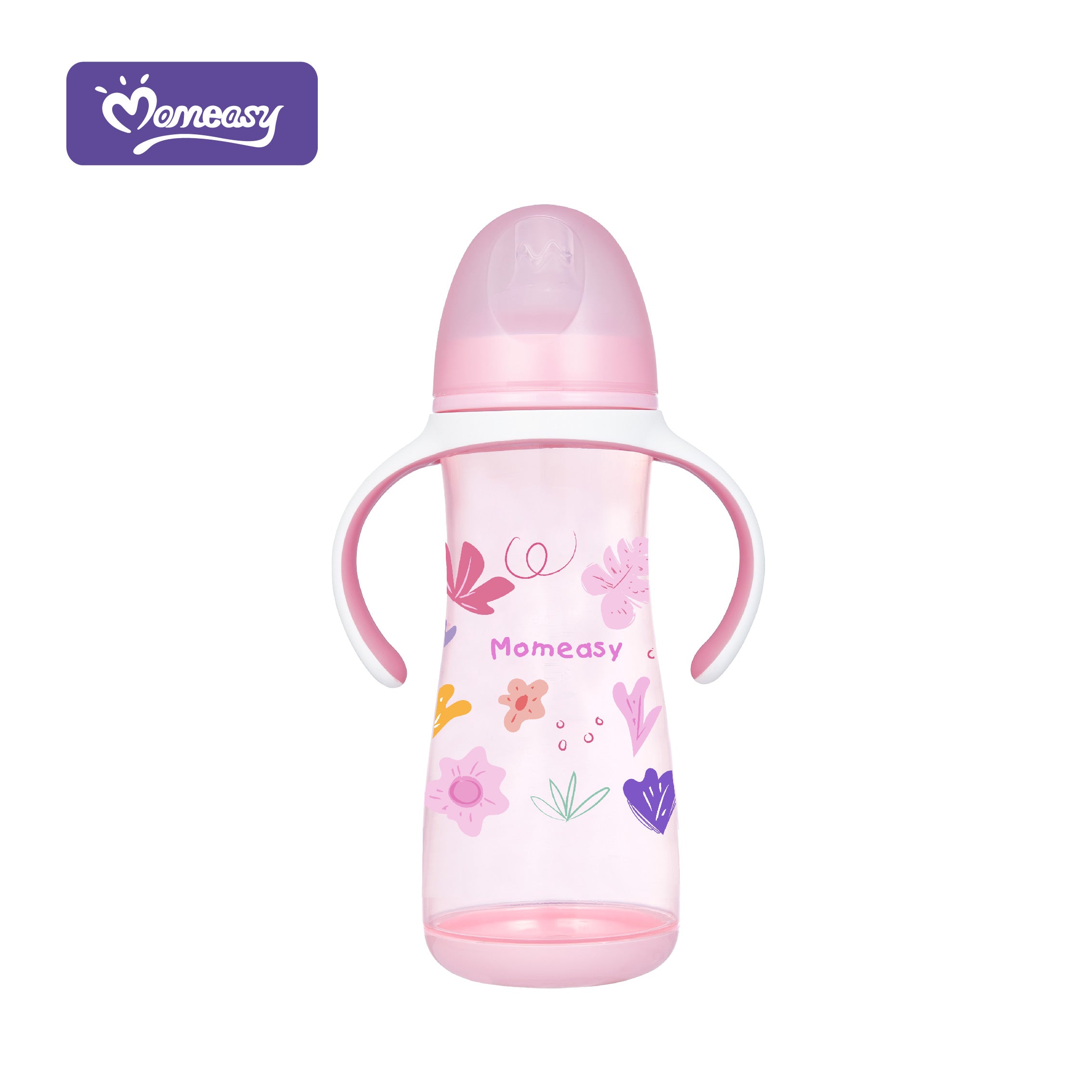 Momeasy زجاجة إرضاع زجاجية واسعة العنق - 360 مل