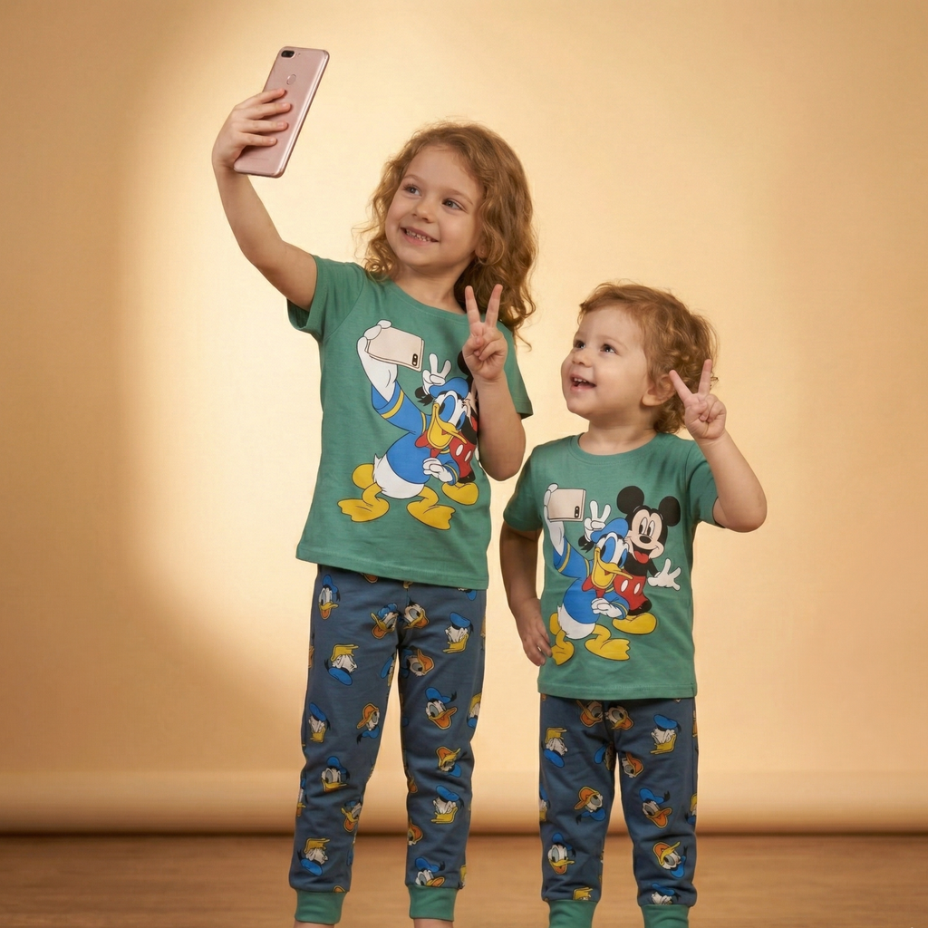 Selfie Mickey Kids H\S Pajamas