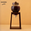 Drink dispenser 2 liters + stand / wooden ZW10